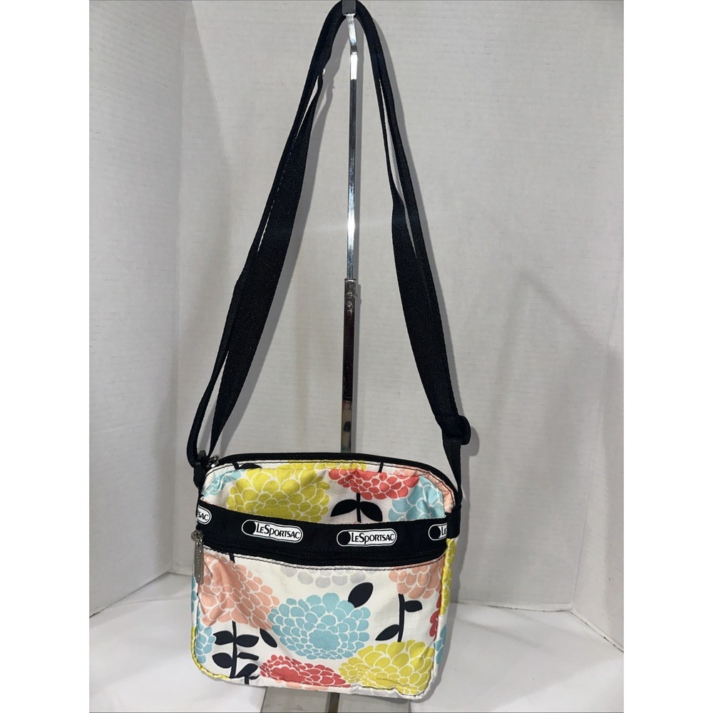 LeSportsac Bag Crossbody Shoulder Purse Floral  Flowers Design